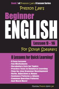 Preston Lee's Beginner English Lesson 9 - 16 For Slovak Speakers
