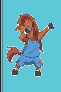 Dabbing Horse Basketball Player Notebook College Ruled