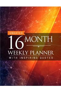 Undated 16 Month Weekly Planner