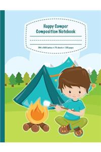 Happy Camper Composition Notebook For Boys