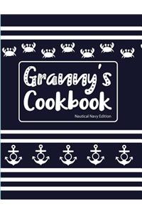 Granny's Cookbook Nautical Navy Edition
