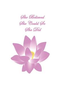 She Believed She Could So She Did: 150 Pages Notebook,8x10 Bullet Grid Journal, Professional Design, Pink Color