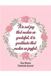 One Minute Gratitude Journal