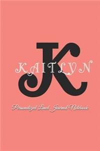 Kaitlyn Personalized Lined Journal Notebook