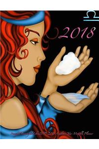 2018 Peaceful Beautiful Libra 2017-2018 Academic Year Monthly Planner