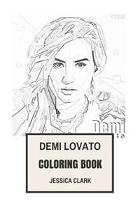 Demi Lovato Coloring Book: Pop Rock Vocal and Disney Youngster Beautiful Singer and Songwriter Philantropist Demi Lovato Inspired Adult Coloring Book