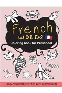 French Words Coloring Book for Preschool