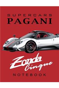 Supercars Pagani Zonda Cinque Notebook