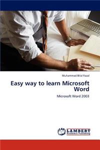 Easy way to learn Microsoft Word