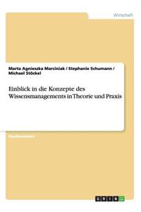 Einblick in die Konzepte des Wissensmanagements in Theorie und Praxis