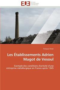 Les Établissements Adrien Magot de Vesoul