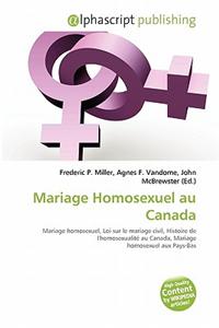 Mariage Homosexuel Au Canada