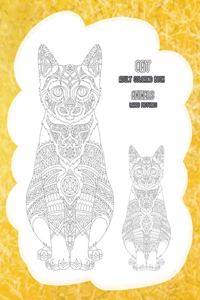 Adult Coloring Book Large Pictures - Animals - Cat