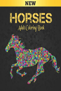 Horses Adult Coloring Book