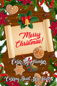 Merry Christmas Color By Number Coloring Books For Adults