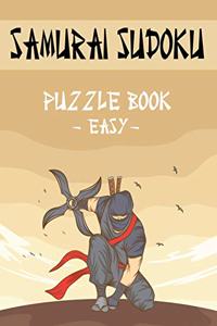 Samurai Sudoku Puzzle Book - Easy