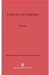 Contexts of Criticism