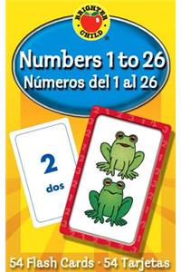 Numbers 1 to 26 Flash Cards, Grades PK - 3