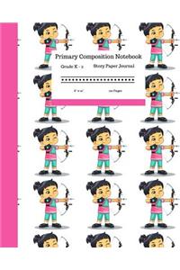 Primary Composition Notebook Grades K-2 Story Paper Journal 8 x 10 120 Pages