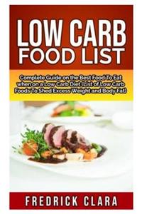 Low Carb Food List