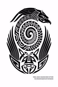 Tribal Mask Hawaiian Bird Pattern Polynesian Maori Art Notebook