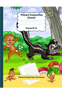 Primary Composition Journal Grades K-2 Handwriting Paper Notebook
