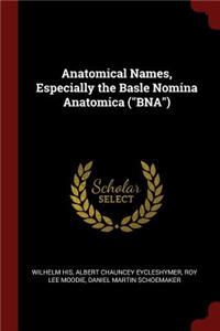 Anatomical Names, Especially the Basle Nomina Anatomica (Bna)