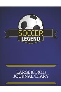 Soccer Legend Large (8.5x11) Journal/Diary