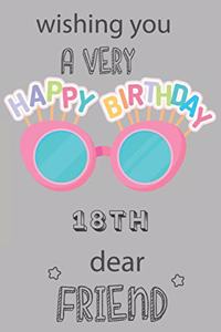 Wishing You A Very Happy 18th Birthday Dear Friend