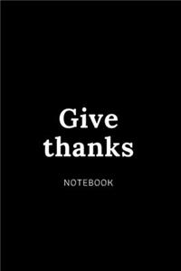 Give thanks notebook