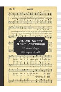 Blank Sheet Music Notebook