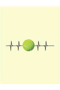 Tennis Heartbeat Notebook