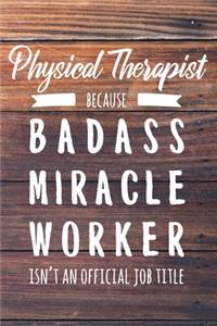 Physical Therapist Because Badass Miracle Worker Isn't an Official Job Title