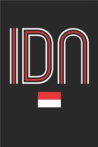 Vintage Indonesia Notebook - Indonesia Diary - Retro Indonesian Flag Journal - Indonesia Gifts