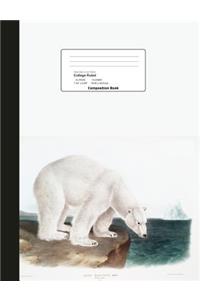 Polar Bear Theme College Ruled Composition Book