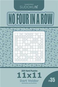 Sudoku No Four in a Row - 200 Hard Puzzles 11x11 (Volume 35)