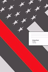 Thin Red Line Composition Notebook