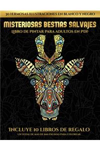 Libro de pintar para adultos en PDF (Misteriosas bestias salvajes)