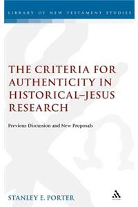 Criteria for Authenticity in Historical-Jesus Research