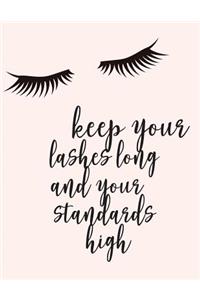 Keep your lashes long and your standards high