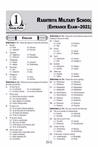 Rashtriya Military School (RMS-CET) Class 6 Practice Set Preparation Book for Entrance Exam 2023 (English Medium)