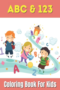 ABC & 123 Coloring Book For Kids