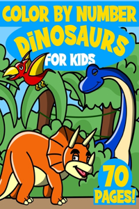 Dinosaurs Color By Numbers for Kids
