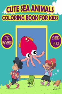 Cute Sea Animals Coloring Book For Kids
