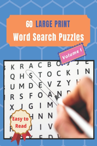 60 Large Print Word Search Puzzles