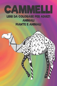 Libri da colorare per adulti - Piante e animali - Animali - cammelli