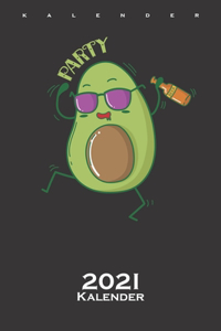 Avocado bei der Party Kalender 2021