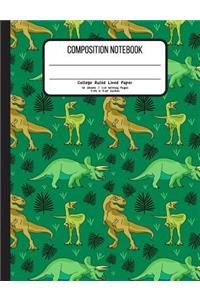 Composition Notebook College Ruled Lined Paper 55 Sheets / 110 Writing Pages 7.44 x 9.69 Inches