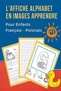 L'Affiche Alphabet en Images Apprendre Pour Enfants Français - Polonais