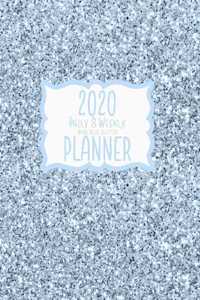 2020 Daily & Weekly Baby Blue Glitter Planner